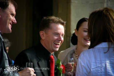 We had the reception out in the town square.