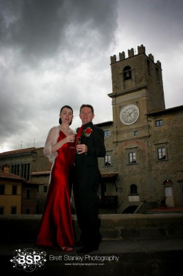 The town hall was an amazing backdrop.